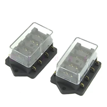 

NEW 4 WAY CAR VEHICLE CIRCUIT BLADE FUSE BOX/HOLDER STANDARD BLOCK HOLDER