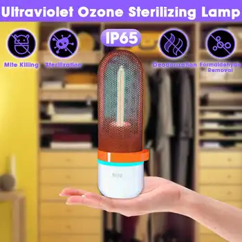 

Ultraviolet Ozone Sterilization UV Lamp Portable Disinfection Lighting Mite Kill DC5V UV Sterilizer Lamp With Lithium Battery