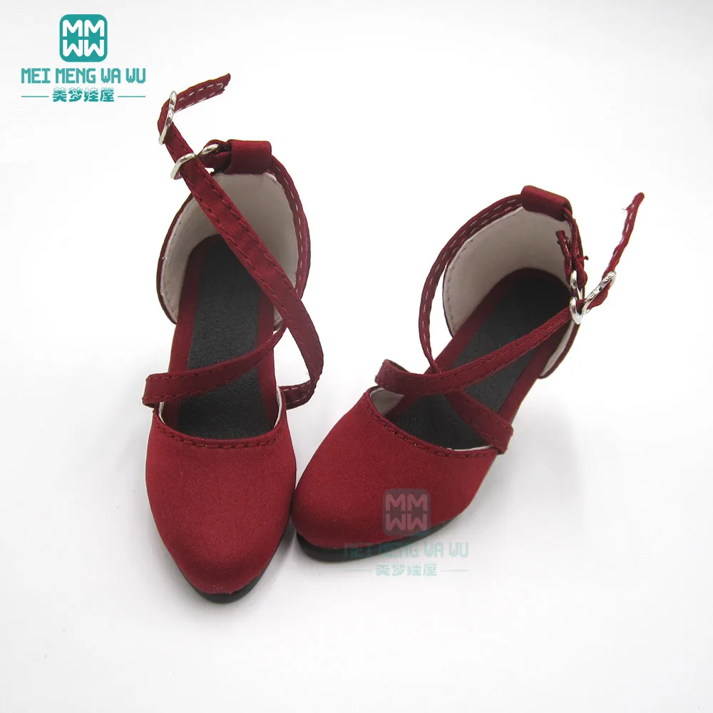 BJD аксессуары кукла обувь подходит 58-62 см 1/3 BJD кукла Мода острый высокий каблук красный, белый, черный