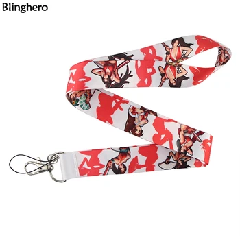 

Blinghero Cartoon Neck Strap Cool Girl Lanyard for Phone Keys Strap Lanyard with Camera Whistle Fashion ID Badge Holder ZC0214