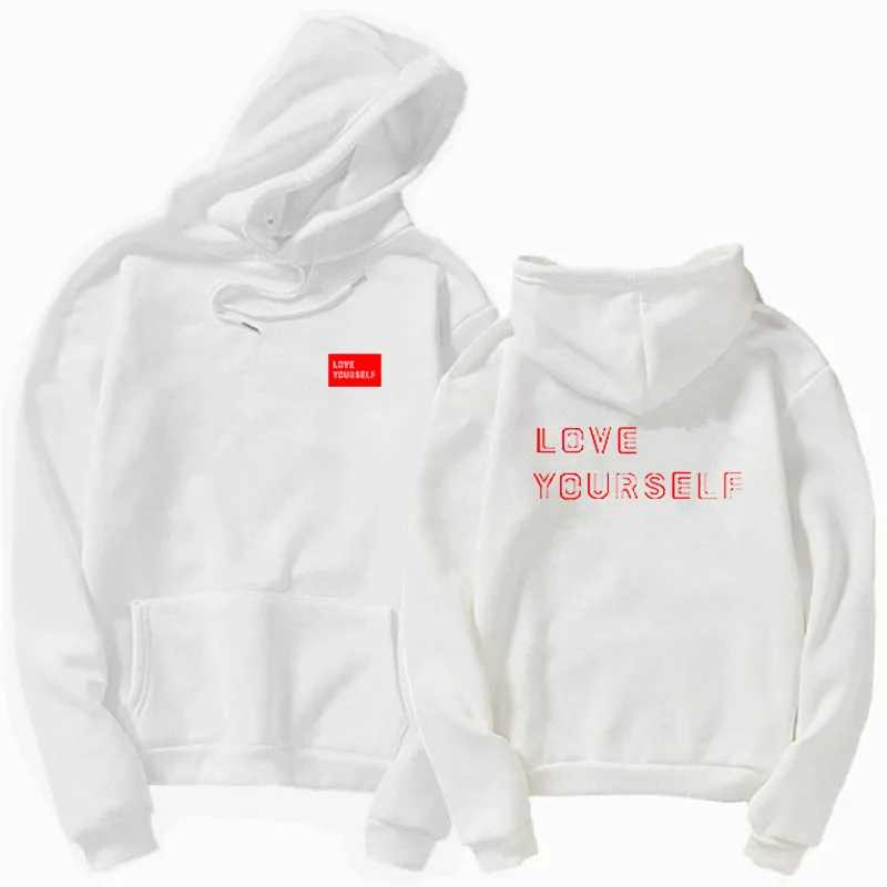 Худи унисекс kpop толстовки Джан Толстовка love yourself кофта K-POP Толстовка XL для повседневной носки harajuku кофта K-POP
