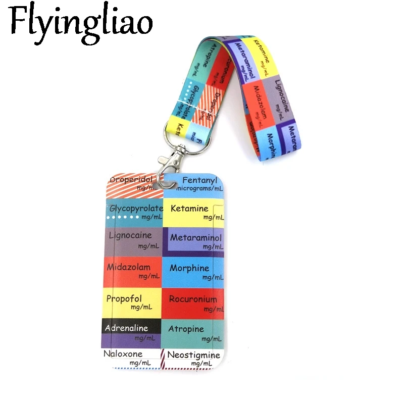 Medical Doctor Nurse Credit Card Holder Bag Student Women Travel Bus Business Card Cover Badge Accessories Gifts Lanyard Straps