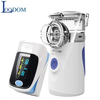 

Loodom Mini Handheld Silent Asthma Inhale Nebulize Portable Kid Finger Pulse Oximeter OLED Family Health Care Gift