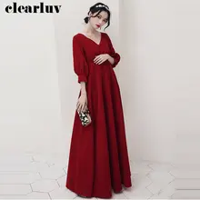 Велюровые вечерние платья элегантного размера плюс платья для выпускного вечера Robe De Soiree Y042 бордовые Сексуальные вечерние платья с v-образным вырезом для беременных женщин