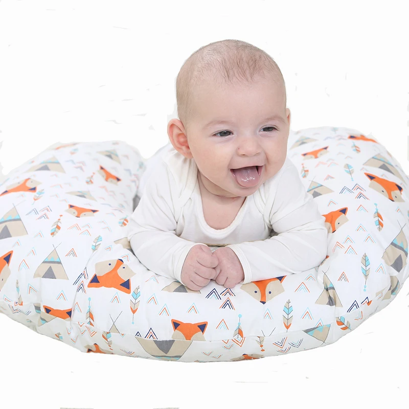 Taie d'oreiller en forme de U | Housse d'allaitement pour bébé, coussin d'allaitement de taille en coton pour nouveau-né