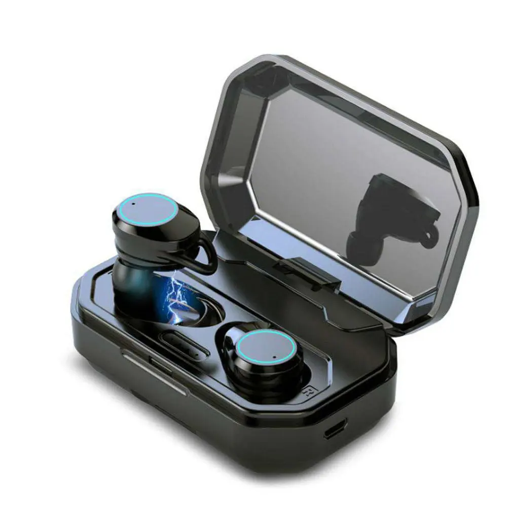 ONLENY TWS 5.0 Bluetooth Earphone Wireless Earphones IPX7 Waterproof Stereo Earphones 3300mAh LED Smart Power Bank