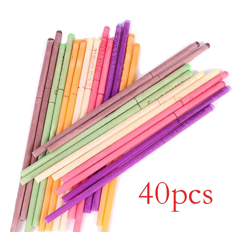 10-40PCS Ear Candle Hopi Ear Cleaner Wax Removal Ear Candles Treatment Care Healthy Hollow Cone Indian Aromatherapy Ear Candle