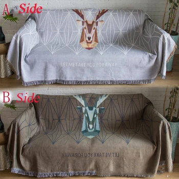

Lazy sofa towel full cover cloth Nordic ins pop pattern sofa cover blanket and rug which decorates the living room and bedroom