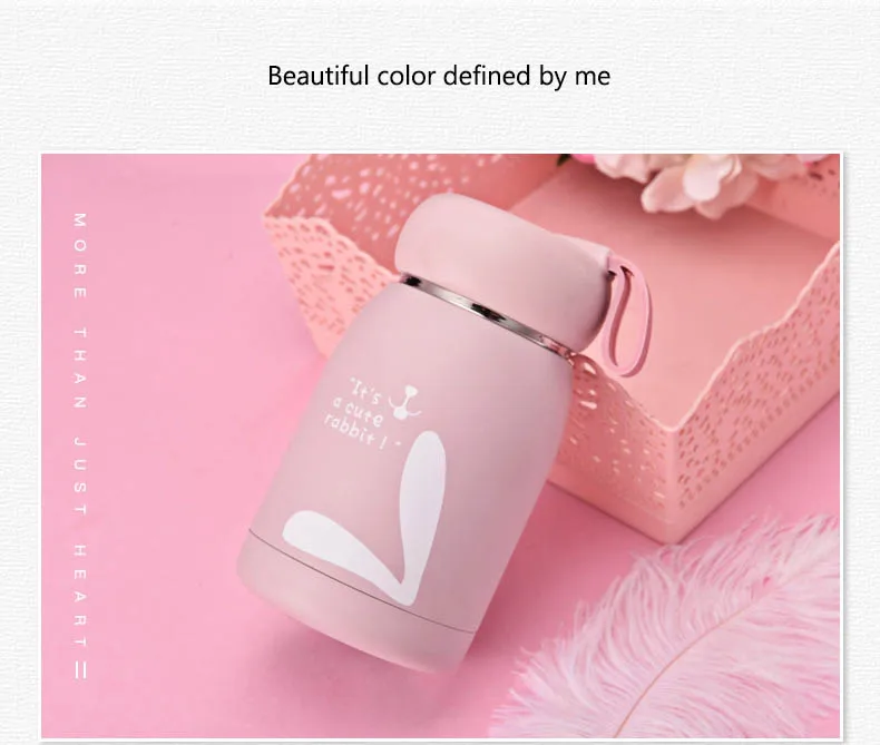 Thermos for Kids Stainless Steel Cute Water Bottle Mini Thermal Cups Flask Coffee Mugs 360ml Tumbler Vacuum Hot Water Drinkware