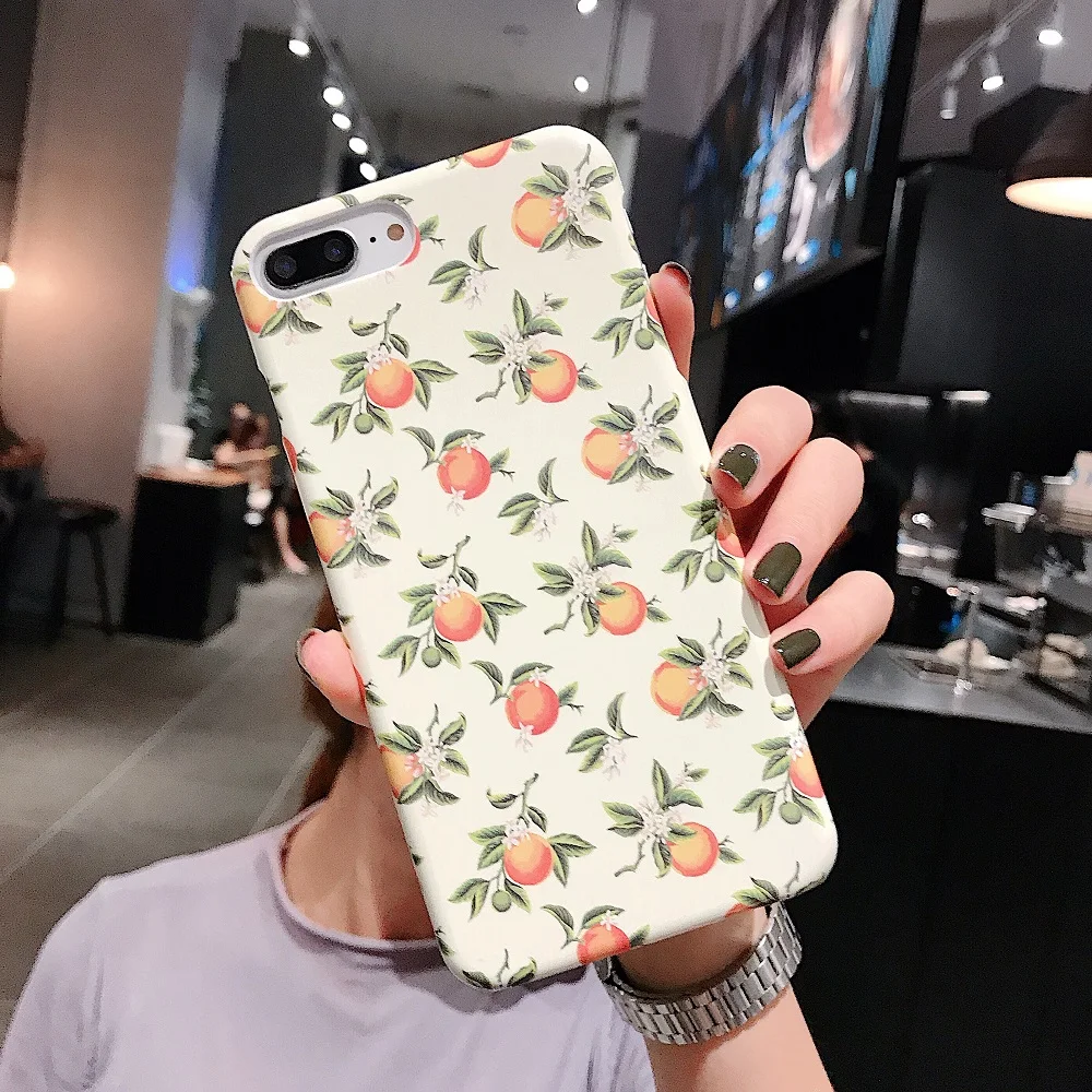 Модная вишня оранжевый i11 чехол для телефона iPhone 11 Pro MAX XS X XR ультра тонкий жесткий