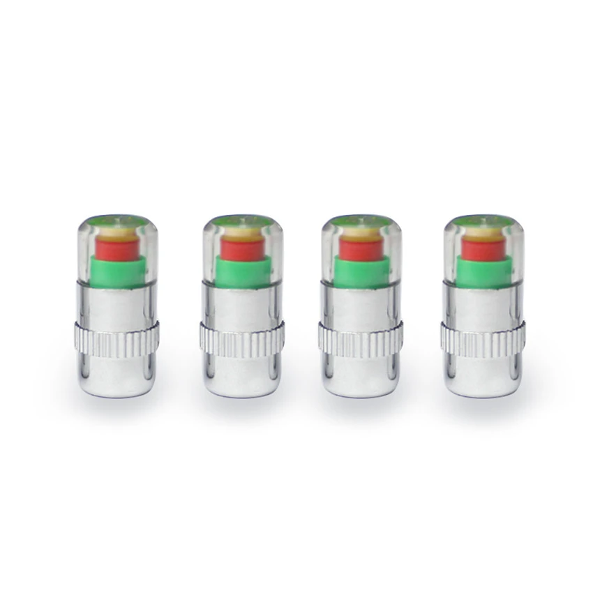 

4PCS 2.4 Bar 30PSI Car Auto Tire Pressure warning device Monitor Valve Stem Caps Sensor Indicator Eye Alert Diagnostic Tools Kit