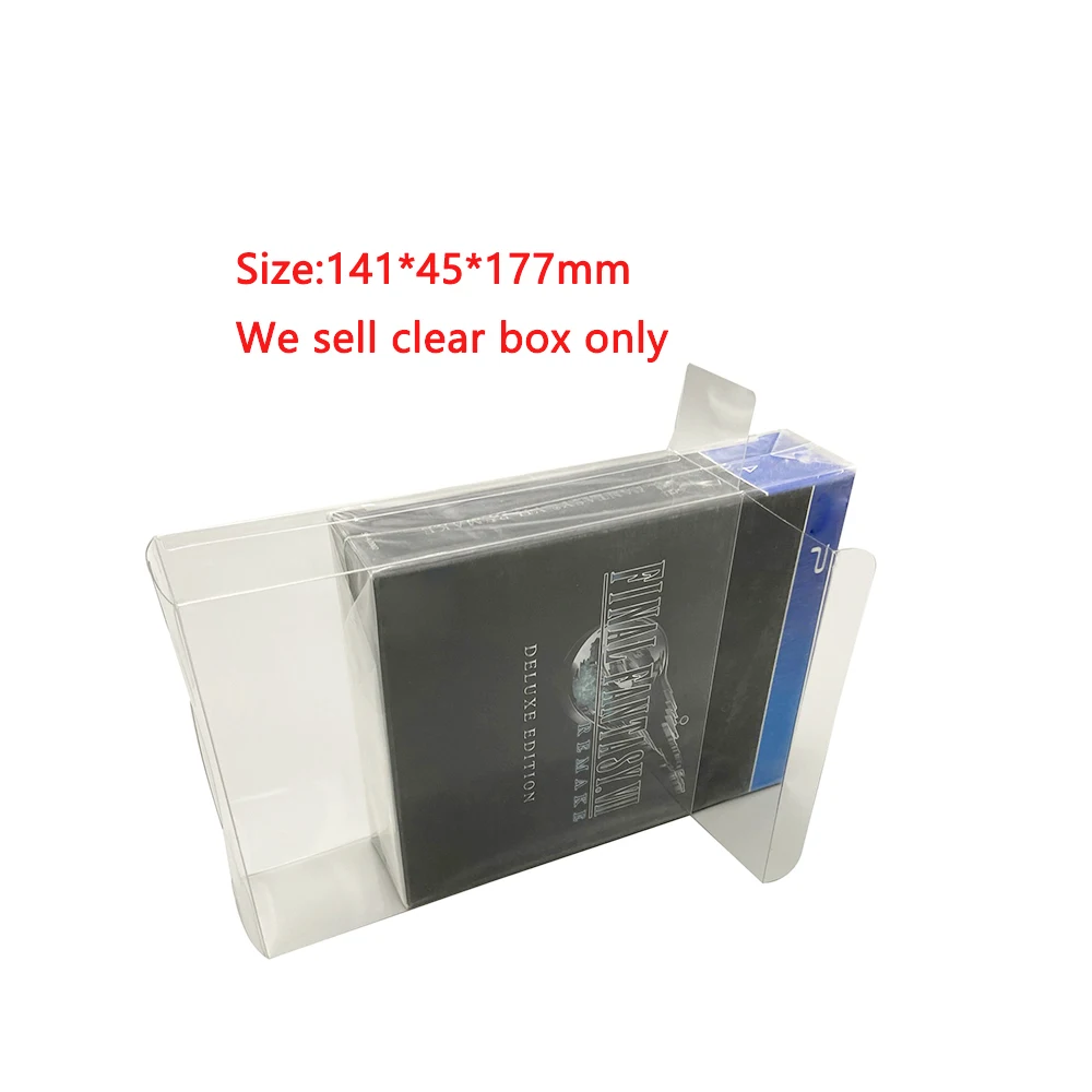 

PET Clear box For PS4 Final Fantasy 7 FF7 DELUXE Edition Iron Box Limited Edition Transparent Collection Display Box