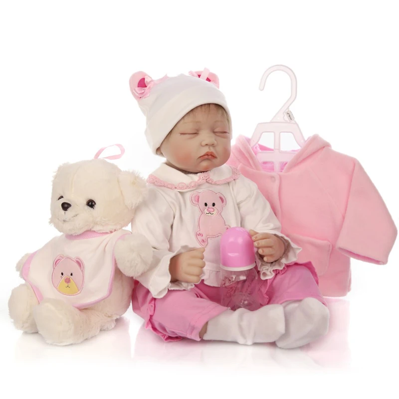 55cm Baby Reborn Dolls Half Silicone Body Real Sleeping Newborn Baby  Looking Bebe Doll Reborn Realista Boneca Girls Toys Gift - Dolls -  AliExpress