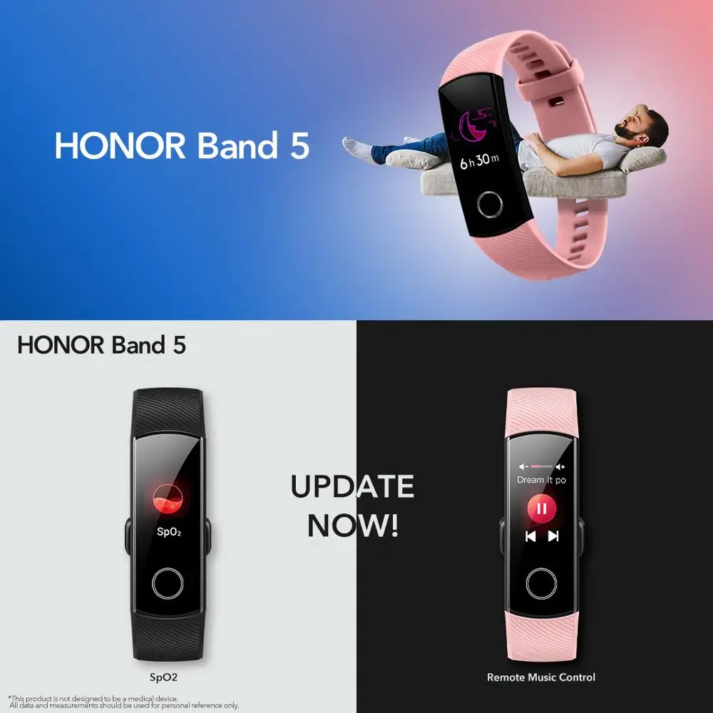 Honor Band 5 Смарт браслет глобальная версия уровень кислорода в крови умные часы