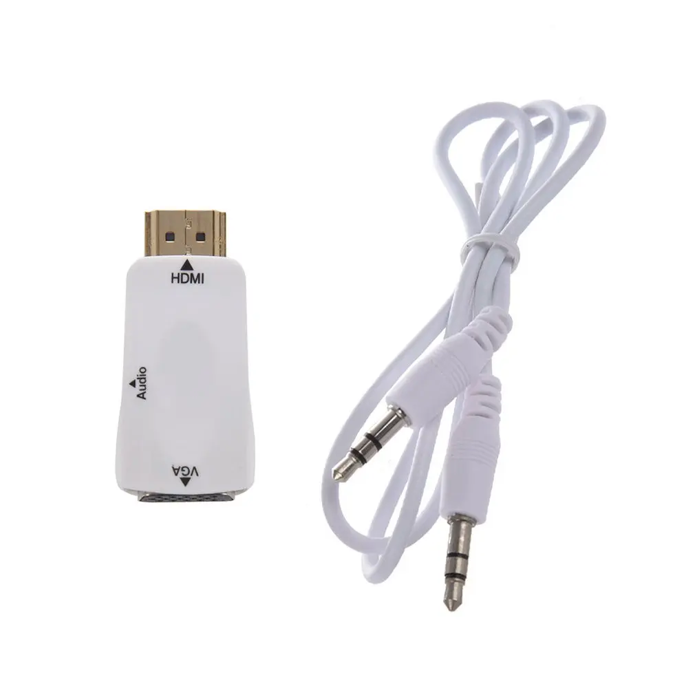 Адаптер hdmi vga аудиокабель конвертер мужчин и женщин HD 1080P для ПК ноутбука ТВ с 3 5 мм