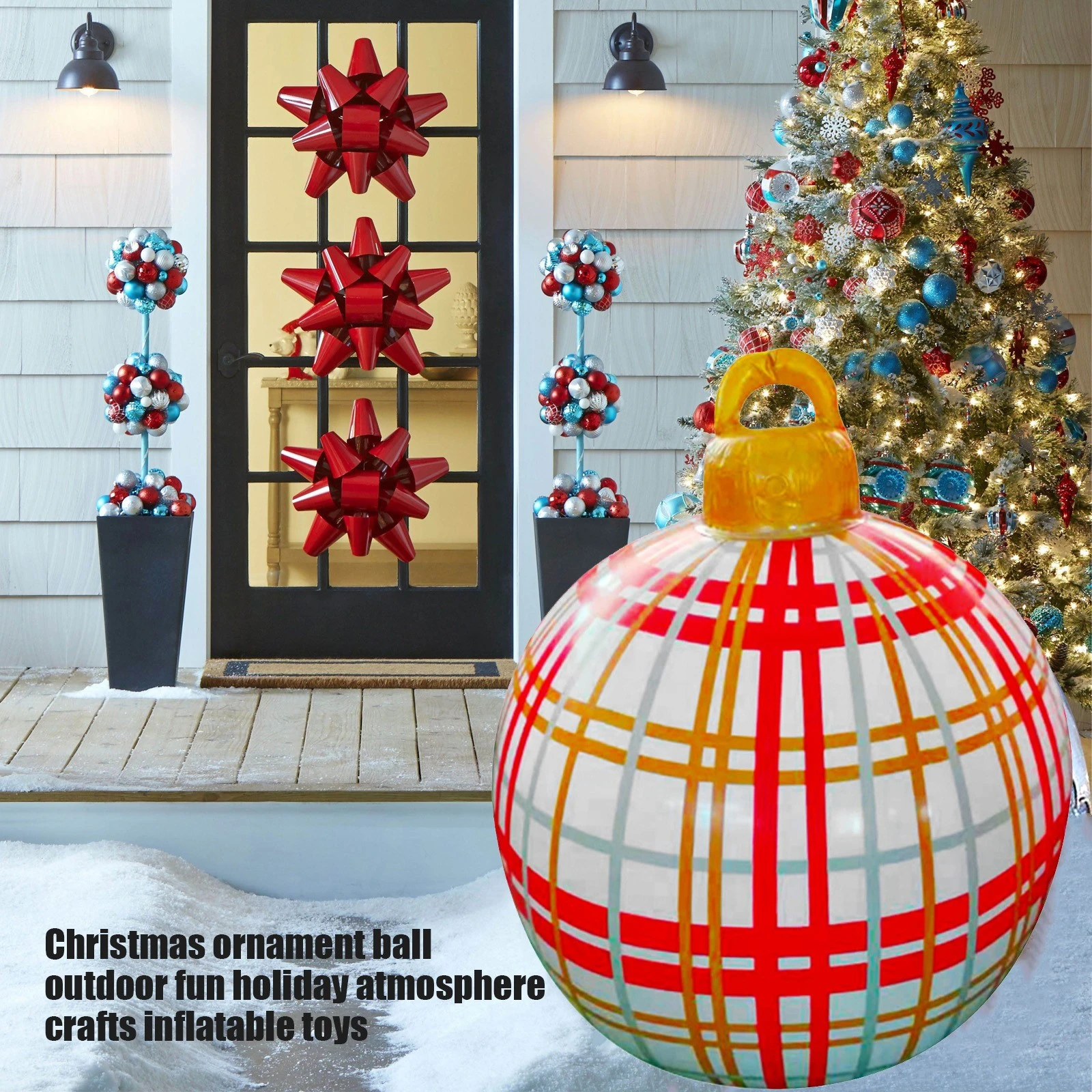 Outdoor Christmas Inflatable Decorated Ball Giant Christmas Inflatable