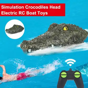 

Crocodile Head Water simulation crocodile head Water Decoy Garden Pond Art Decor Remote Control Head Toy RC Boat