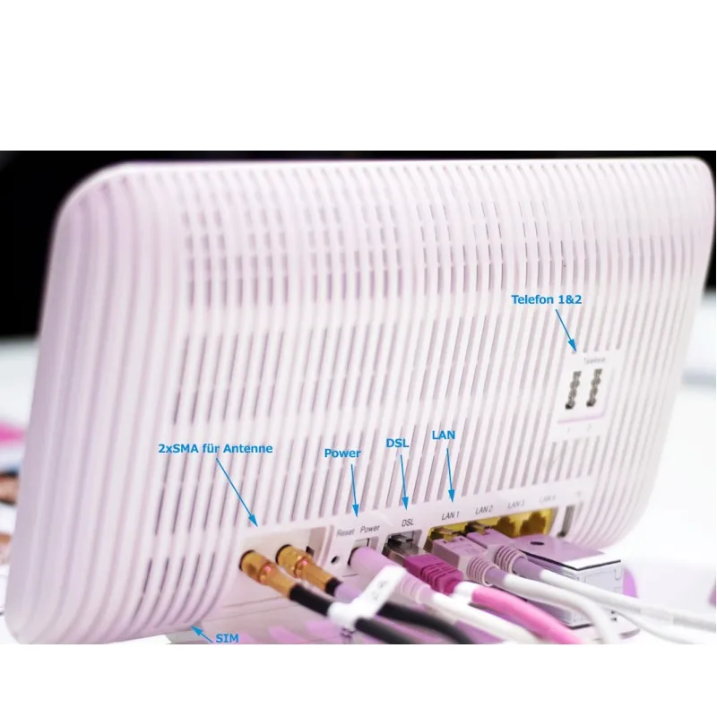 Speedport Hybrid Telekom LTE mit 2x Stabantenne, WLAN DSL маршрутизатор SIM-Kartenslot