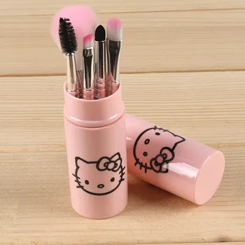 

30sets Hello Kitty makeup Brush set KT5 makeup BRUSH Eyelash Brush bucket Brush Portable Beauty Makeup Tools