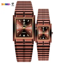 

2021 Luxury Steel Bracelet Golden Quartz Female Male Wristwatches Lovers Watch For Men Women Watches Valentine's Day Gift L1018