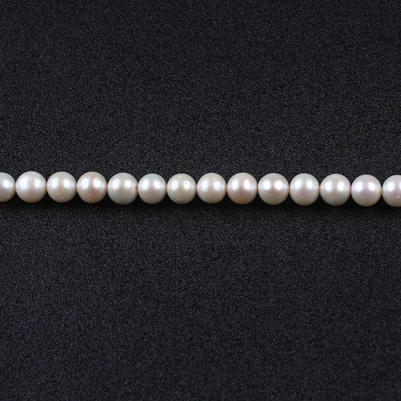 Fine Jewelry Hot Selling Chinese Akoya Round Shape Natural White Color Pearl Strand 5