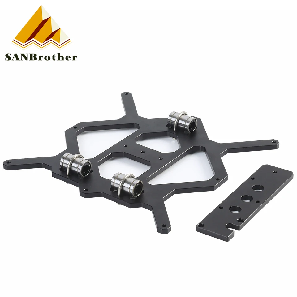 

Cloned Original Prusa i3 MK3 3D Printer Aluminum Y Carriage With 3pcs U-bolts Holding LM8UU For Prusa i3 3D Printer Parts