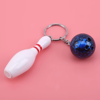 

Creative bowling Pendant New Keychain Keys Ring Holder Cover Chains For Car Keys Handbag Luggage Tag