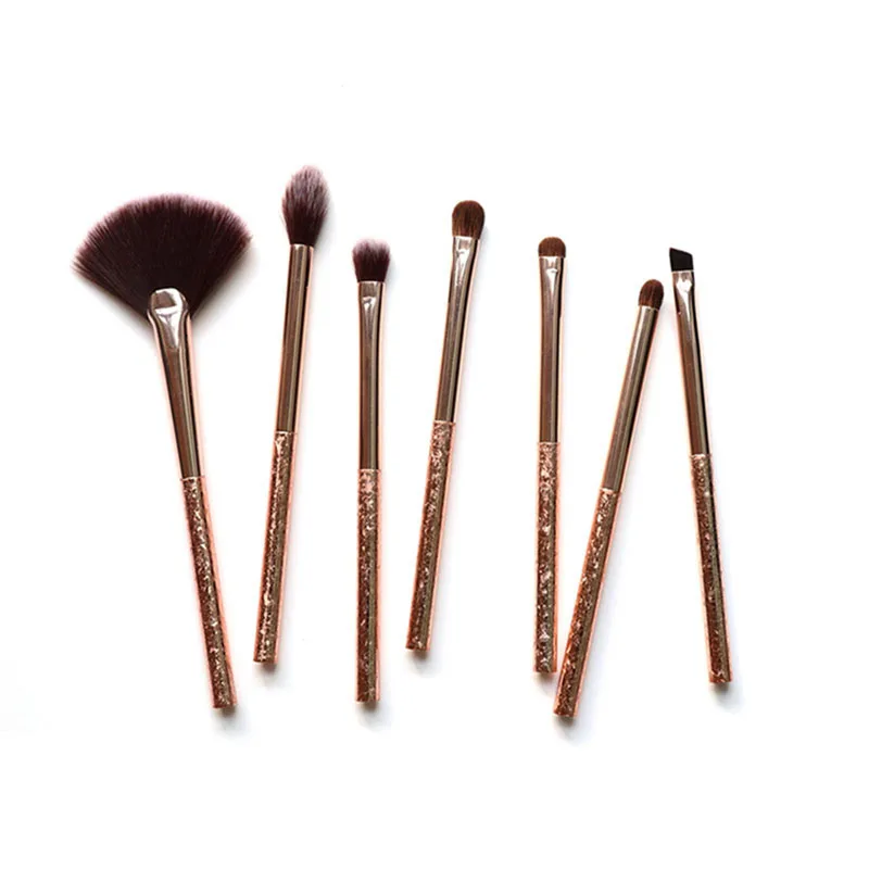 

7Pcs High Quality Shiny Makeup Brush Set Exquisite Loose Powder Eye Shadow Micro Brush Multi-function Shadow Kit