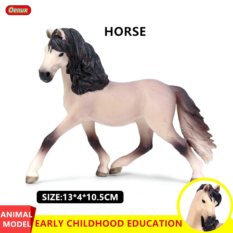 Children's Simulation Zoo Model Toys Wildlife World Eight Horses Figure Maxima Horse Racing Plastic Collecting gifts Toy model