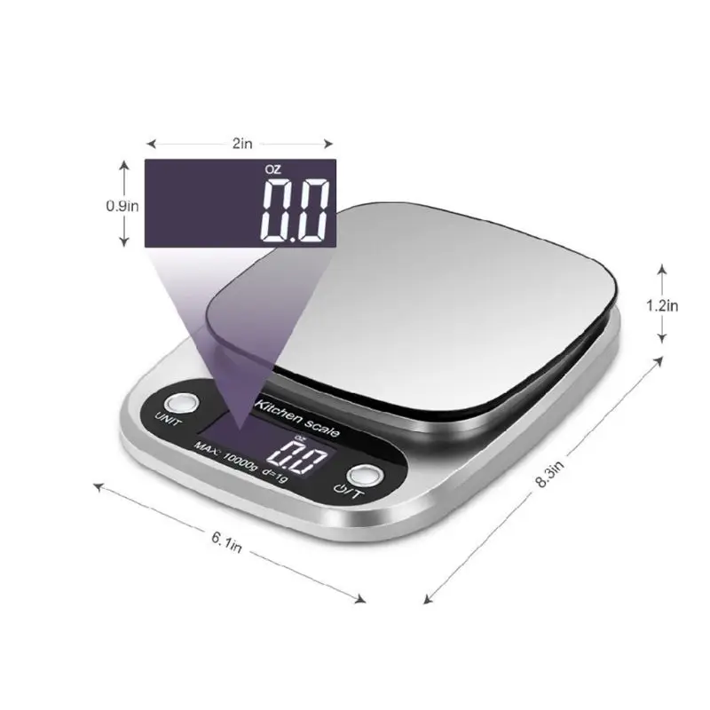 10kg Household Food Baking Kitchen Scales Food Baking Weight Digital LCD Electronic Weighing Scale Two Colors Optional