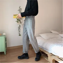 Г. Осень-зима, Новые повседневные плотные шерстяные прямые брюки модные однотонные теплые брюки бежевый/коричневый/черный/серый