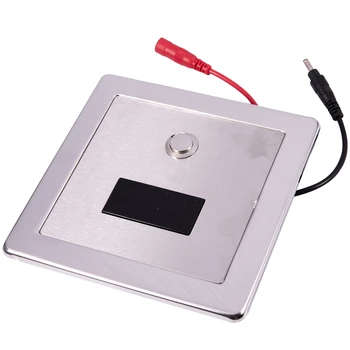 

Stainless Steel Automatic Toilet Flush Valve Sensor&Manual 2 Function Square Concealed Wall Mount DC6V