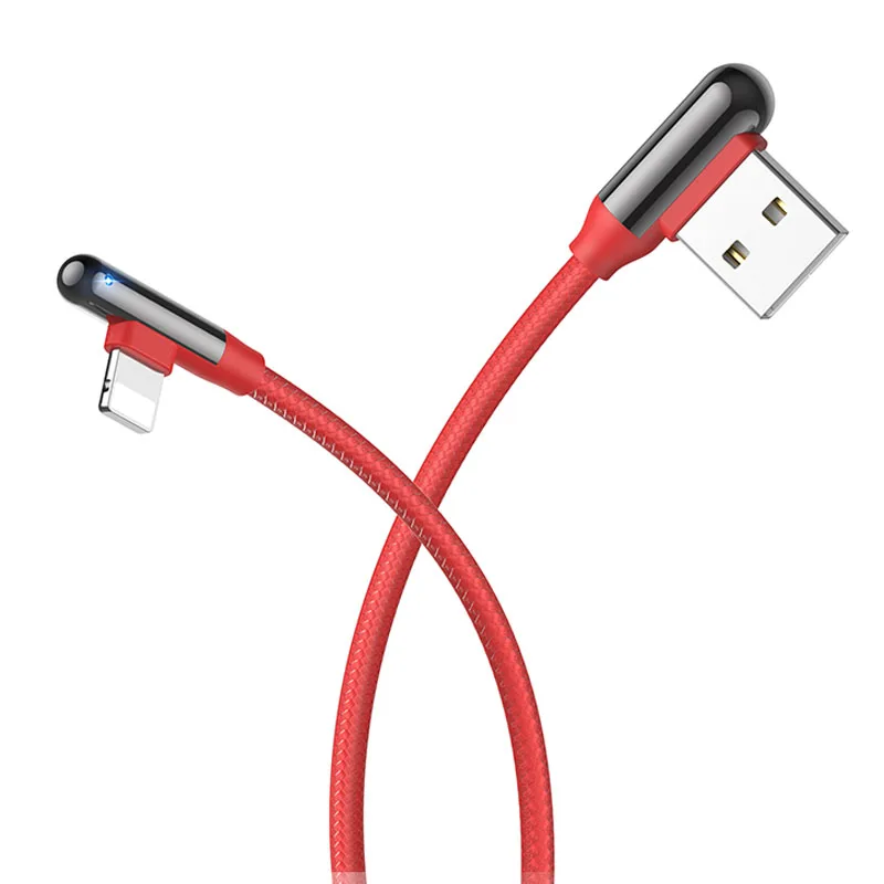 Red HOCO U77 31 шт./лот USB кабель для iPhone type C кабель для мобильных игр кабель со светодиодной подсветкой Зарядка для samsung USB C кабель - Цвет: Red