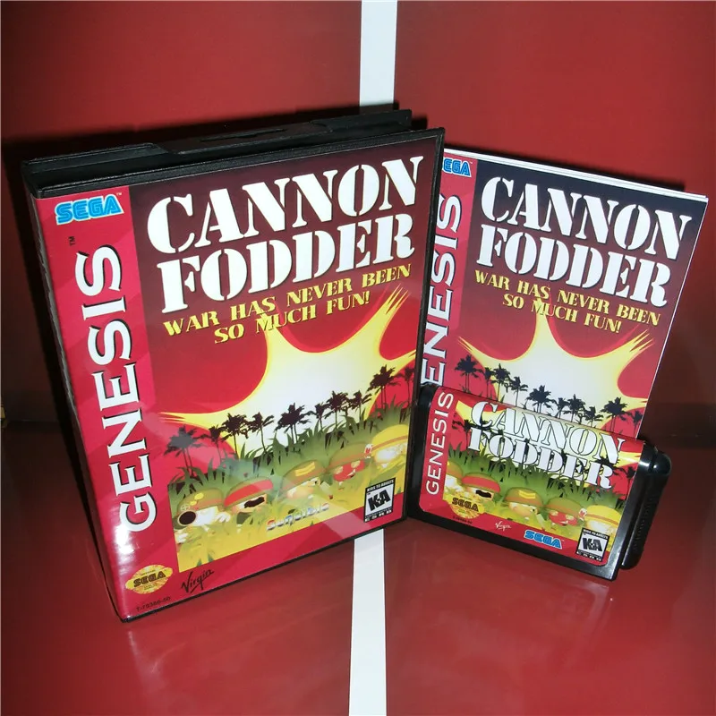 Чехол Cannon Fodder US с коробкой и руководством для игровой консоли Sega Megadrive Genesis 16 бит MD