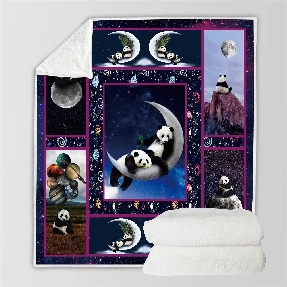 3D-Panda-Sherpa-Blanket-Back-to-School-Scotland-Pattern-Custom-Bed-Sofa-Printed-Fleece-Plush-Throw