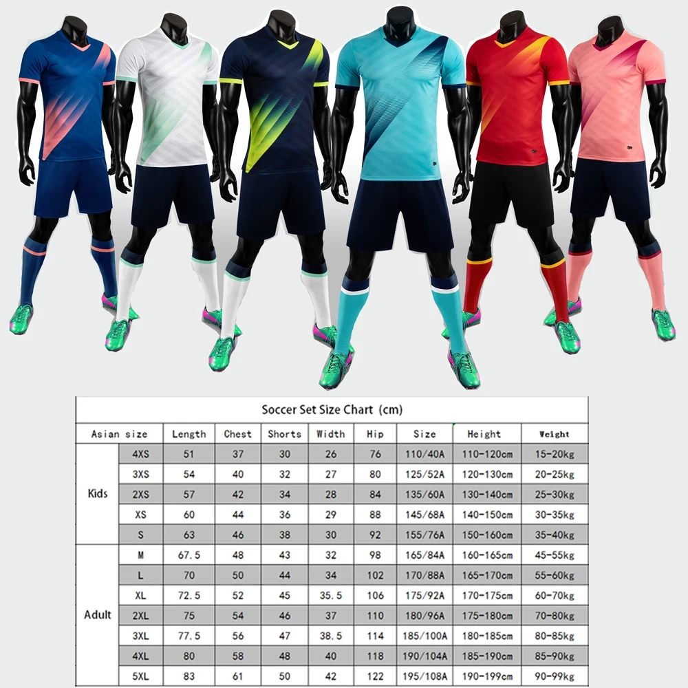 Men Women Kids Soccer Jersey Set Uniforms Shorts Football Shirts Sports Training Suit Sublimation