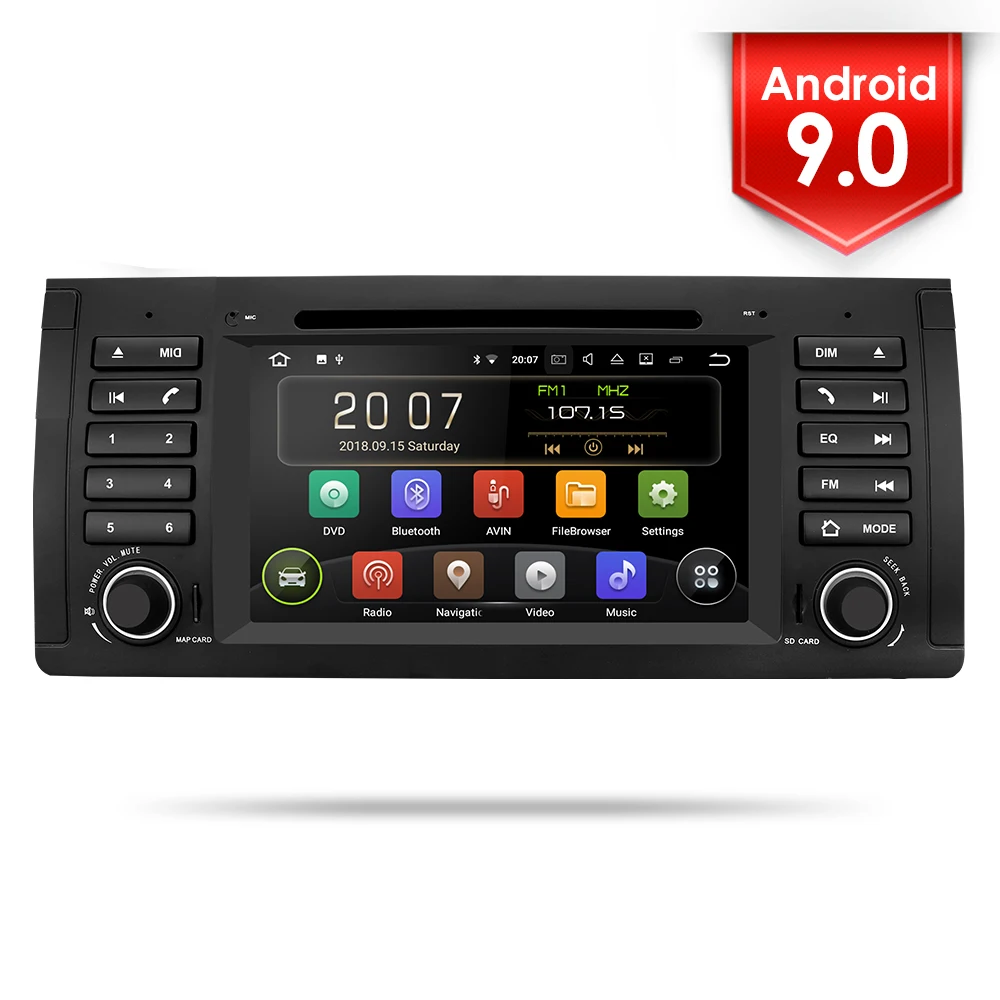 Perfect Car DVD Touch Screen Car Radio 1Din Bluetooth Car Multimedia Player Stereo For BMW 5 Series X5 E53 E39 M5 2002-2007 Wifi Radio 1