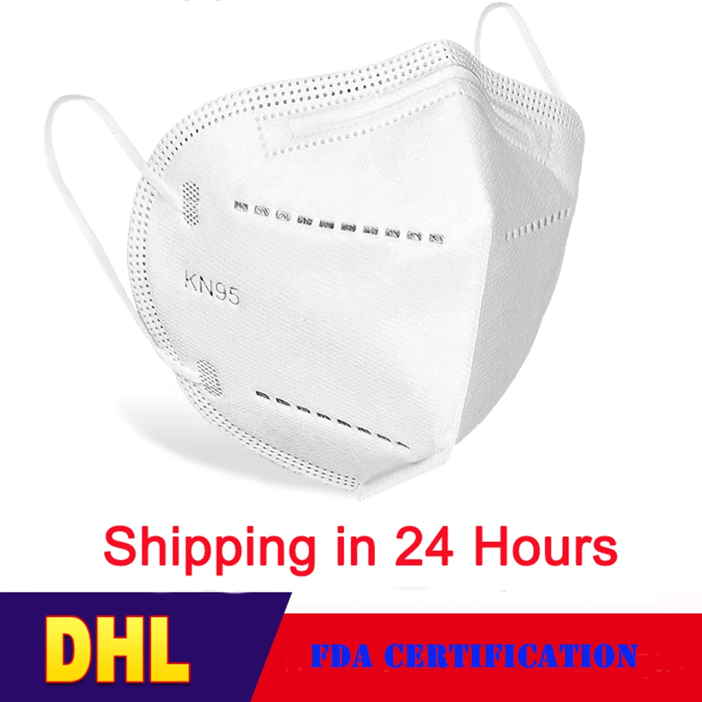 

KN95 Protective Masks KN94 5-Ply Nonwoven Dust Mask PM 2.5 Anti Safety Anti-Virus Mouth Facia Face Mask Earloop