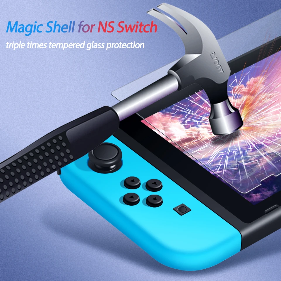 Прозрачная защитная пленка для ЖК экрана Nintendo Switch Premium из закаленного стекла