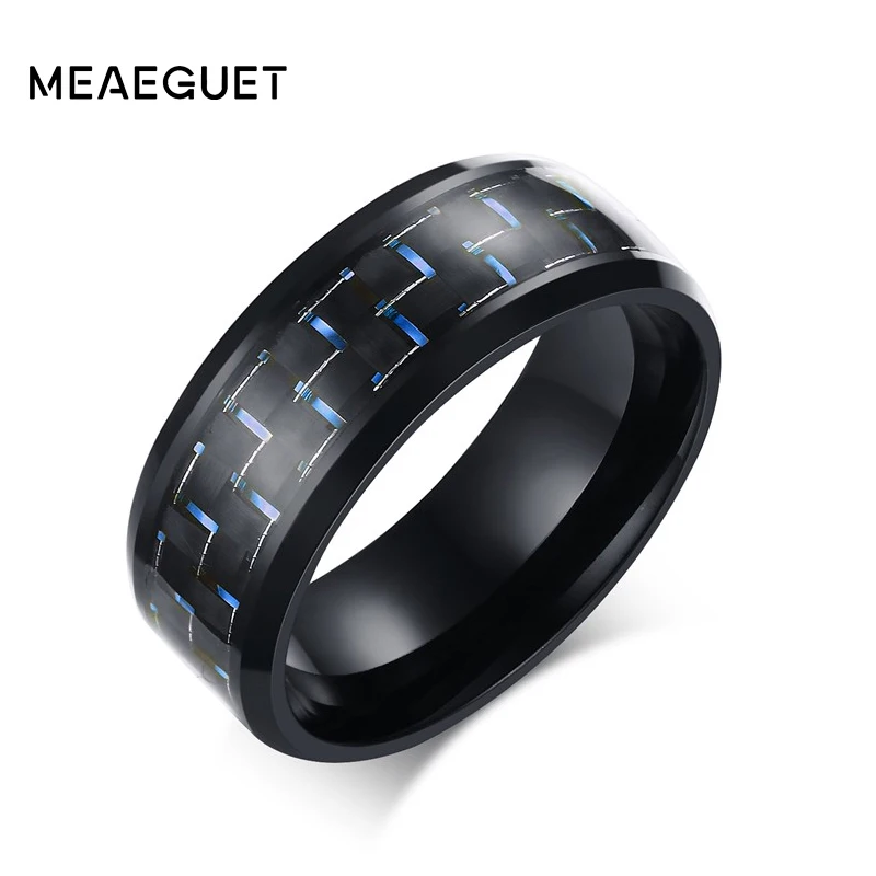 Meaeguet ювелирные изделия простой синий/черный углеродное волокно инкрустация