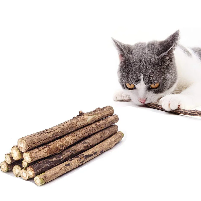 15pcs Cat Catnip Sticks Natural Silvervine Cleaning Teeth Molar Tools Kitty Chew Toy Mouse | Дом и сад