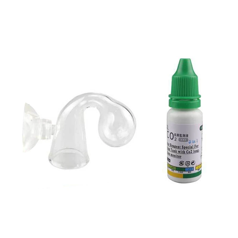 Solución indicadora de CO2 para acuario, 15ml, Monitor de fluido de carbono vítreo, comprobador de dióxido, pecera, plantas, estado de vida líquido