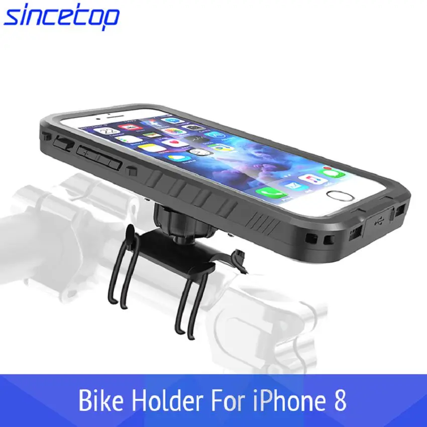 

Bike Phone Holder Motorcycle GPS Cradle,Bicycle phone holder base for iPhone 8 support shockproof Case 360 Rotate moto stand