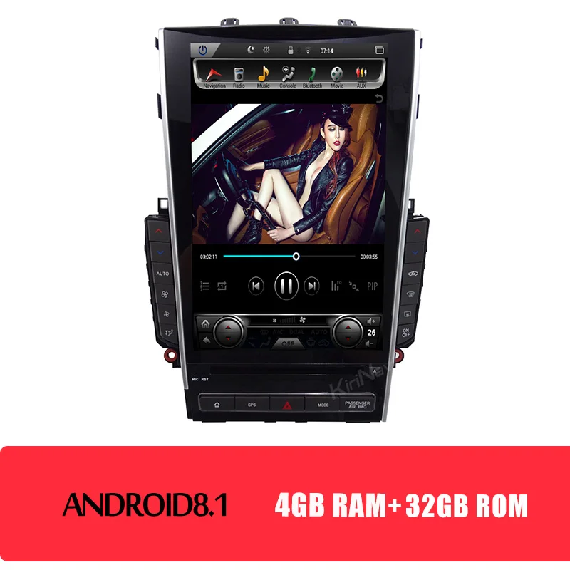 KiriNavi 12," 1 Din Android 8,1 Автомагнитола gps навигация для Infiniti Q50 Q50L автомобильный Dvd мультимедийный плеер Авто радио 2013 - Цвет: 8.1 4-32