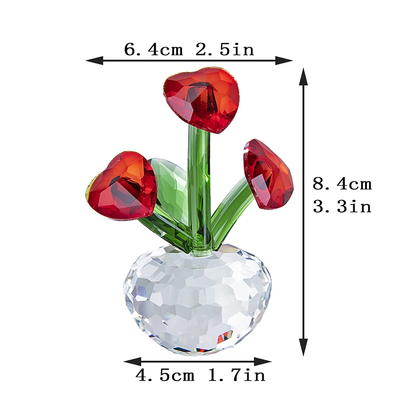 H& D 12 стилей Хрустальный красный цветок розы пресс-папье коллекционные сны орнамент Статуэтка домашний свадебный Декор Рождественский подарок сувенир
