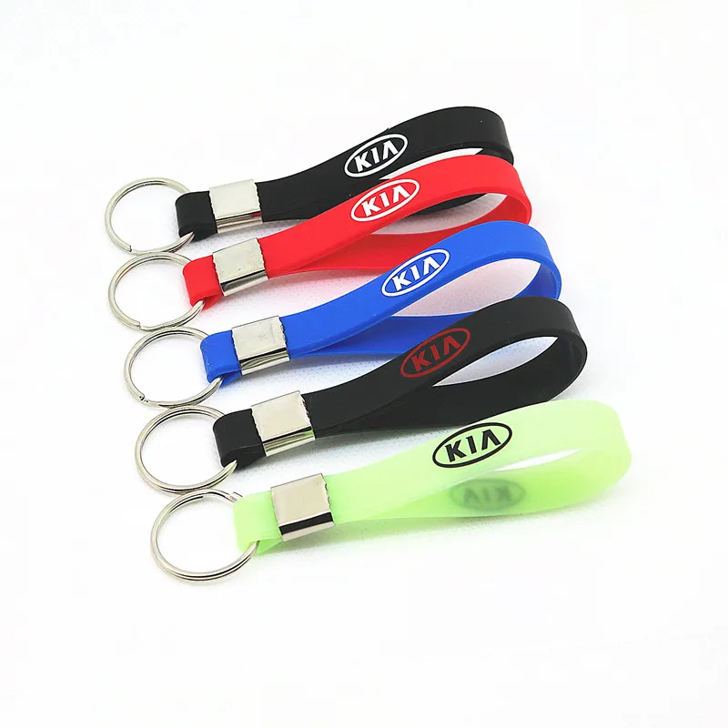 

Luminous Silicone Emblem Badge Car sticker Key Ring FOR KIA K2 K3 K5 k9 Sorento Sportage R Rio Soul Accessories Car Styling