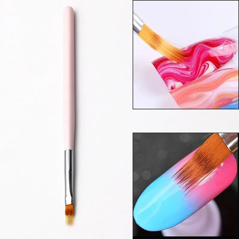 Nail Art Gradient Uneven Brush Pen Nylon Hair UV Gel Polish Drawing