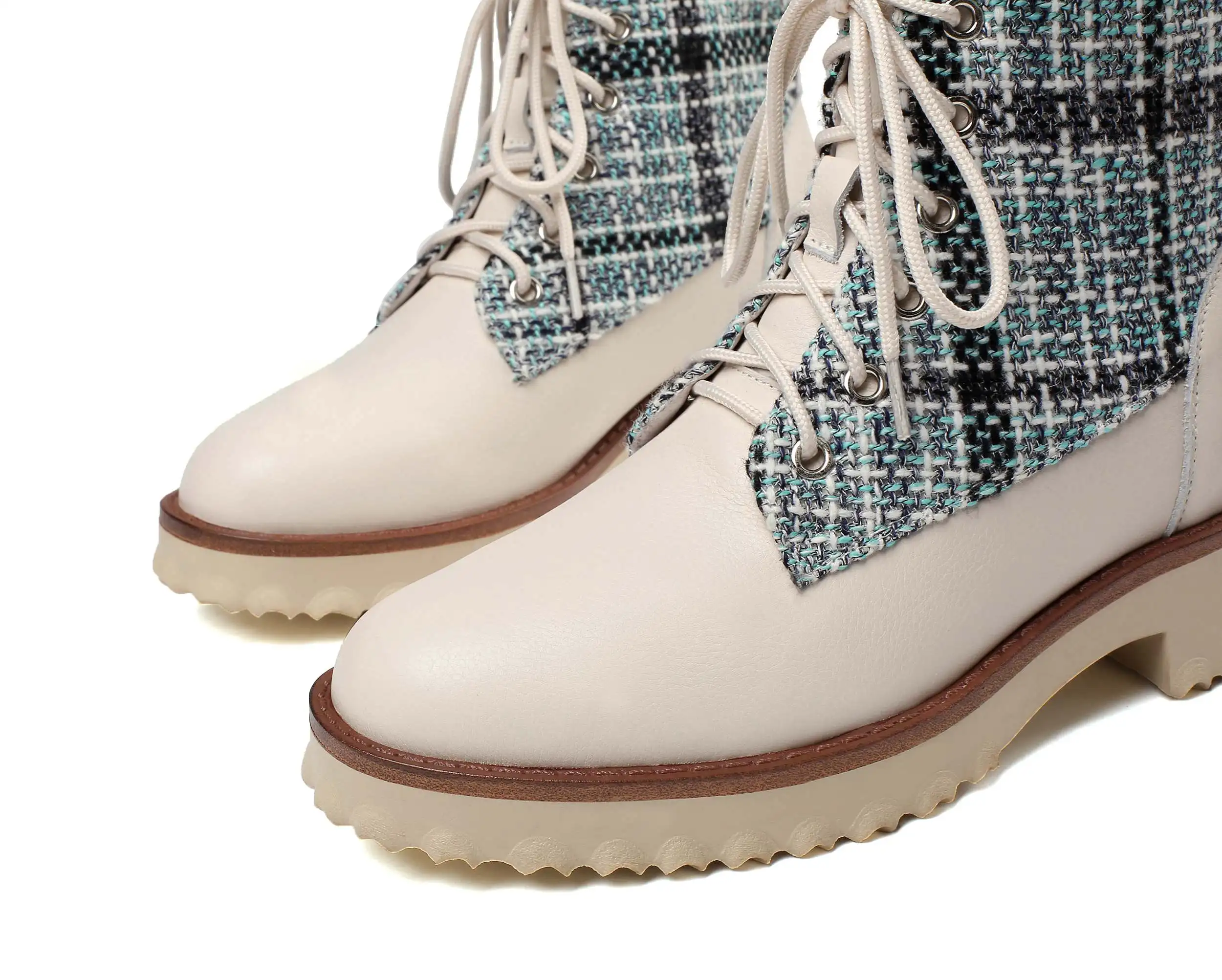 Botas mujer new winter shoes women's motorcycle boots cow leather cotton fabric comfortable British style western mid-calf boots