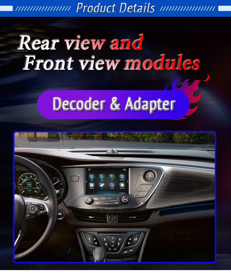 Front Rear Camera Module For Buick Envision 2014~2020 Interface Original Car Screen Display Upgrade Reverse Parking CAM Decoder dfx
