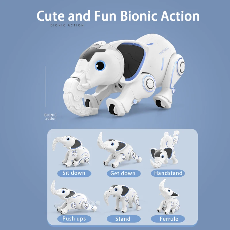 Presentes do Miúdo Controle Remoto Robô Elefante Brinquedo Inteligente Pode Programar Cantar Dança Contar História Interativo 2.4g rc 7 inteligente robô pode programar cantar dança contar